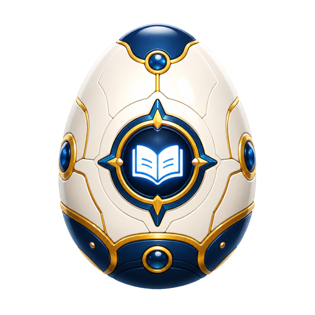 The glowing MindAgo Knowledge Egg